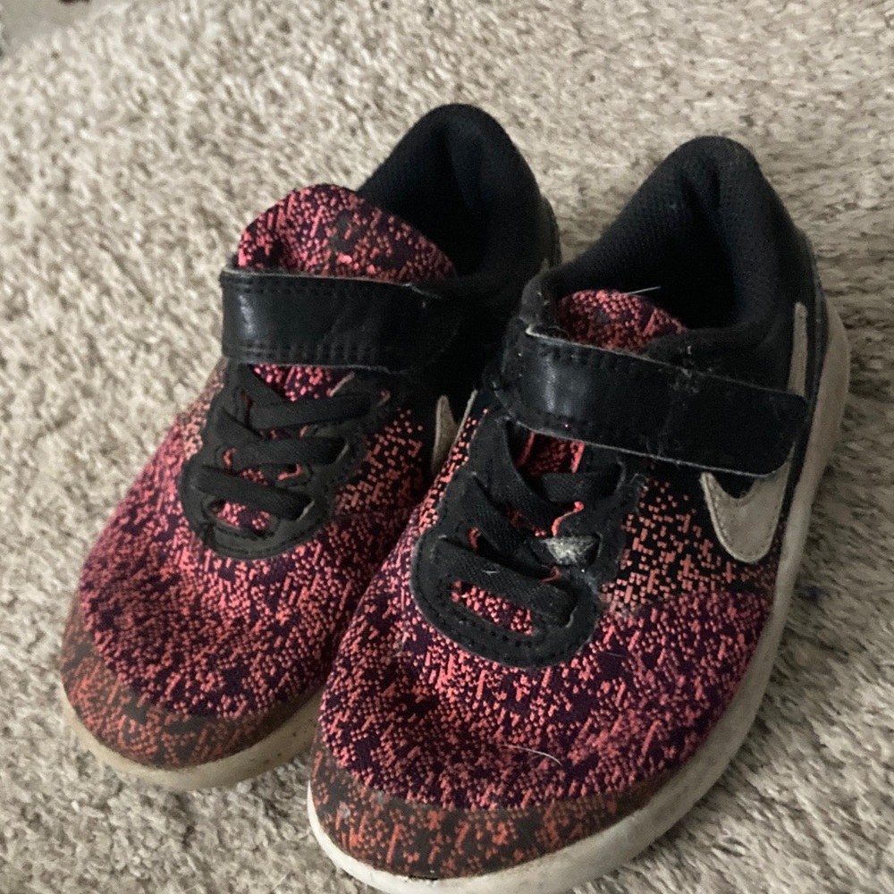 Kids Black and Pink Sneakers Nike